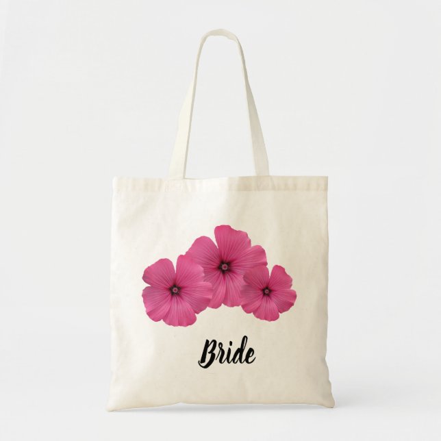 Bolso De Tela Diseño floral rosa (Frente)