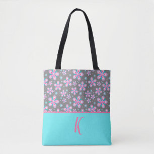 Bolso De Tela Diseño floral rosa personalizado