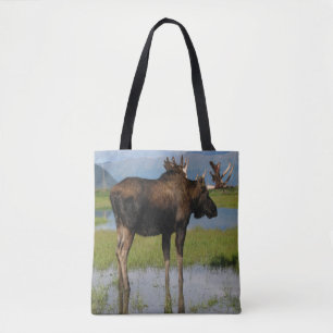 Bolso De Tela Diseño fotográfico de Alaska Bull Moose Antlers