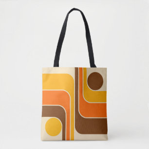 Bolso De Tela Diseño geométrico a rayas estilo retro MCM años 70