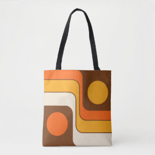 Bolso De Tela Diseño geométrico de estilo retro de los años 70