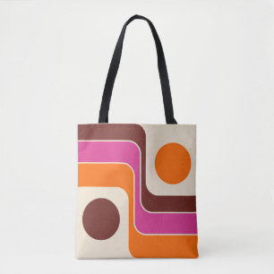 Bolso De Tela Diseño geométrico de estilo retro Mod años 70