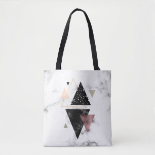 Bolso De Tela Diseño geométrico de mármol metalizado