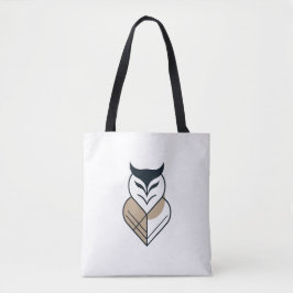 Bolso De Tela Diseño geométrico del logotipo OWL