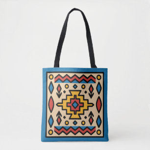 Bolso De Tela Diseño geométrico nativo americano del suroeste