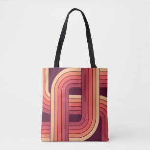 Bolso De Tela Diseño geométrico retro de estilo MCM años 70