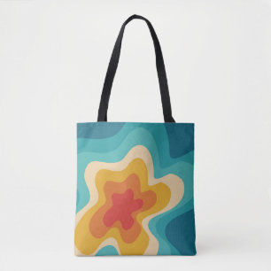 Bolso De Tela Diseño giratorio de estilo retro colorido