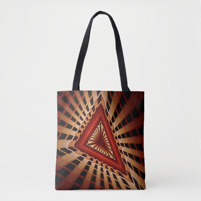Bolso De Tela Diseño gráfico fractal moderno de 3D Fantasy Netwo (Anverso)