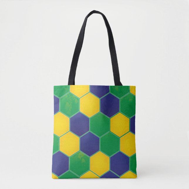 Bolso De Tela Diseño hexagonal del Brasil (Anverso)