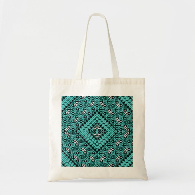Bolso De Tela Diseño impreso con motivos de bordado palestino (Frente)