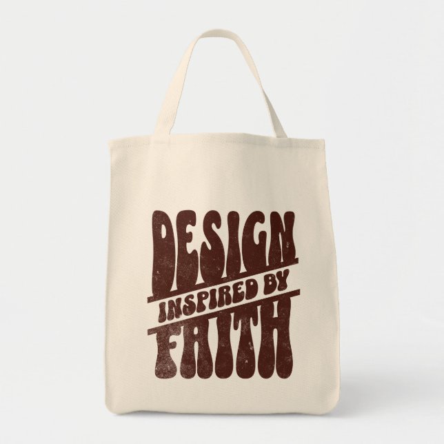 Bolso De Tela Diseño Inspirado Por La Fe (Frente)