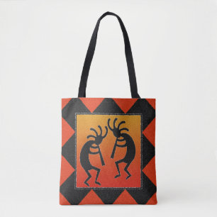 Bolso De Tela Diseño Kokopelli del sudoeste tribal