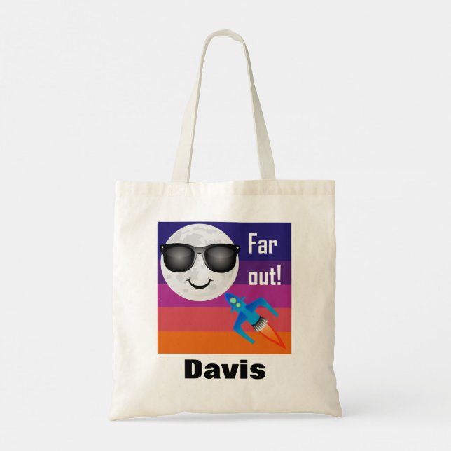 Bolso De Tela Diseño lejano - Tote presupuestario (Reverso)