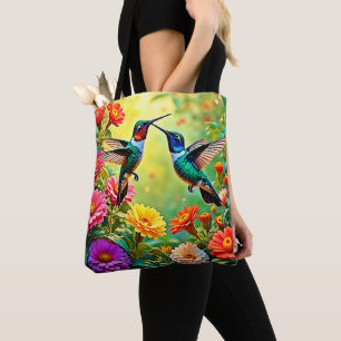 Bolso De Tela Diseño mágico de Hummingbird Jewel-Toned