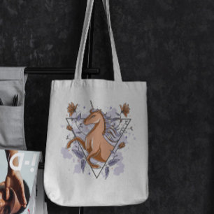 Bolso De Tela Diseño Mágico De Unicornio Y Flores
