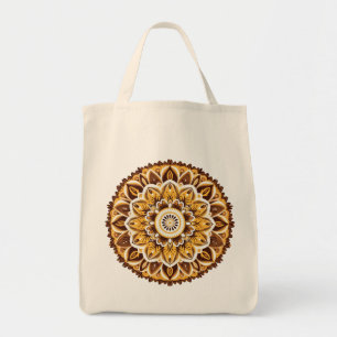 Bolso De Tela Diseño Mandala / Flor