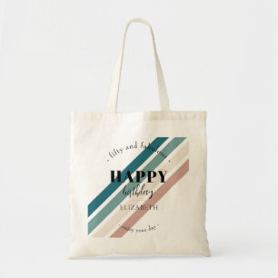 Bolso De Tela Diseño Minimalista de cumpleaños en colores pastel
