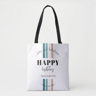 Bolso De Tela Diseño Minimalista de cumpleaños en colores pastel