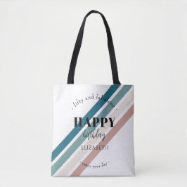 Bolso De Tela Diseño Minimalista de cumpleaños en colores pastel