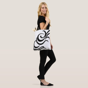 Bolso De Tela Diseño minimalista en blanco y negro