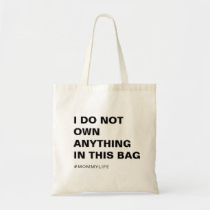 Bolso De Tela Diseño minimalista moderno de lema divertido de vi