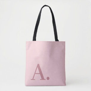 Bolso De Tela Diseño minimo con un enorme monograma moderno oro