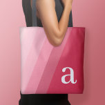 Bolso De Tela Diseño mínimo - Enorme malva rosa monograma modern<br><div class="desc">Color rosa neutro y rosa con una fuente serif moderna para su monograma u otro texto. El color de fondo y el texto se pueden cambiar si pulsa sobre el área de color avanzada. Si su arte todavía necesita ser ajustado, haga clic en el botón Personalizar Este botón. Esto le...</div>