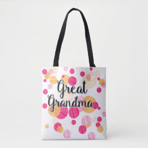 Bolso De Tela Diseño moderno de las grandes abuelas rosadas de p