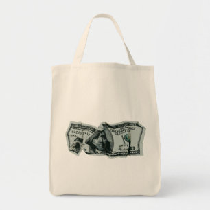 Bolso De Tela Diseño moderno de un billete de $100 arrugado
