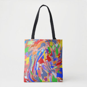 Bolso De Tela Diseño moderno Rojo Verde Amarillo Rosa Oro