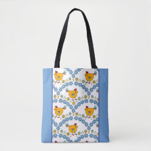 Bolso De Tela Diseño moderno y colorido de pollo