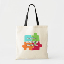 Bolso De Tela Diseño Motivacional Desafío Problema Aceptado