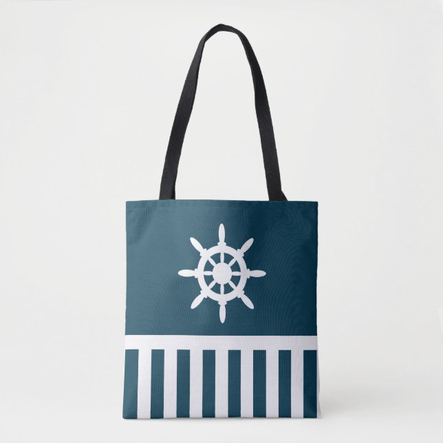 Bolso De Tela Diseño náutico (Anverso)