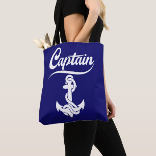 Bolso De Tela Diseño Náutico Ancla Barco de Vela Capitán