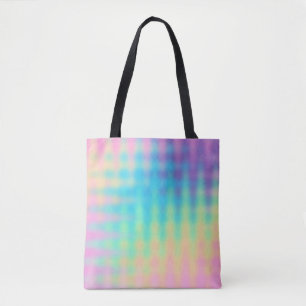Bolso De Tela Diseño ondulado del arco iris en colores pastel