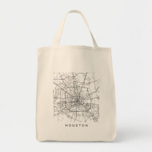 Bolso De Tela Diseño oscuro minimalista del mapa de calle de la