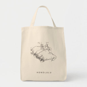Bolso De Tela Diseño oscuro minimalista del mapa de calle de la