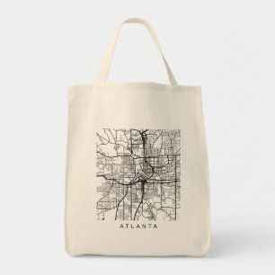 Bolso De Tela Diseño oscuro minimalista del mapa de calle de la