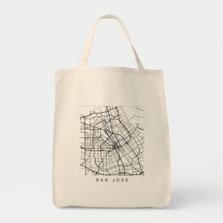 Bolso De Tela Diseño oscuro minimalista del mapa de calle de la