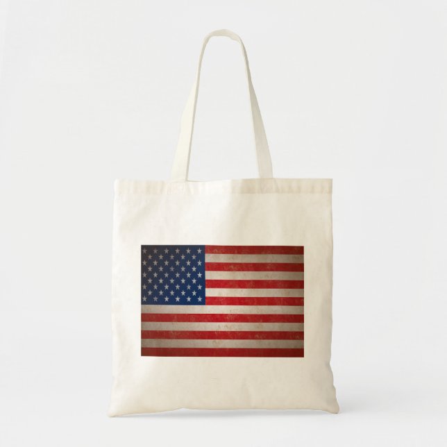 Bolso De Tela Diseño patriótico de la bandera americana del (Frente)