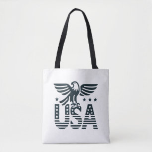 Bolso De Tela Diseño patriótico del águila de EE.UU. - Estrellas