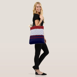 Bolso De Tela Diseño patriótico rojo blanco y azul