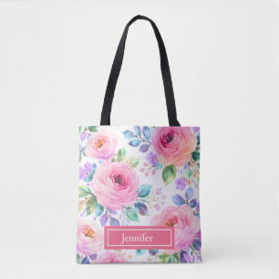 Bolso De Tela Diseño personalizado boho floral de amanecer