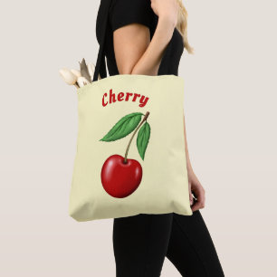 Bolso De Tela Diseño Personalizado Cereza Roja