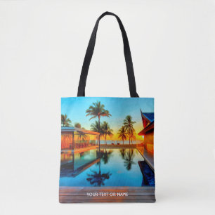 Bolso De Tela Diseño Personalizado Con Su Propio Texto Y Su Fot