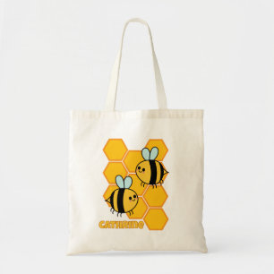 Bolso De Tela Diseño personalizado de abejas lindas y panal