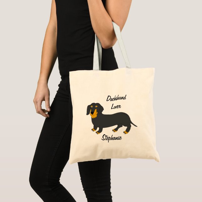 Bolso De Tela Diseño personalizado de Dachshund (Anverso (producto))