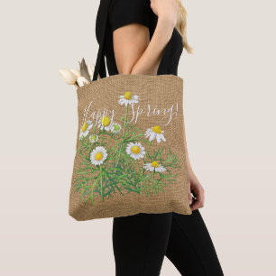 Bolso De Tela Diseño personalizado de flores de manzanilla shabb