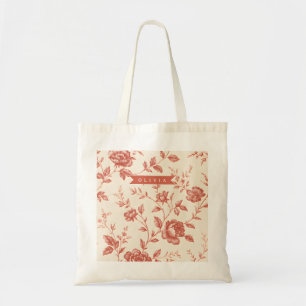 Bolso De Tela Diseño personalizado de toile floral delicado vint