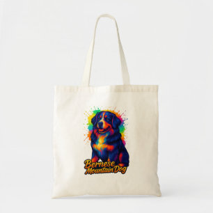 Bolso De Tela Diseño Pop Art Vibrante del Perro de la Montaña de